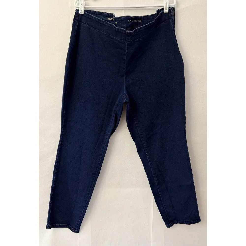 Talbots Women's Heritage Ankle Pants Blue Denim Size 18W